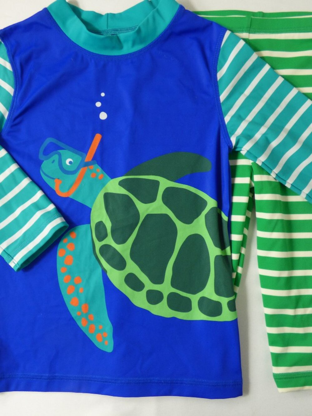 Mini Boden Two-Piece Swim Shirt & Trunks, Size 6-7 Years